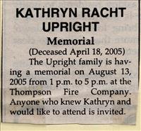 Upright, Kathryn (Racht)